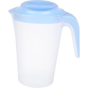 Eco Plastic Jug with Lid, 2 Litre - Clear Light Blue