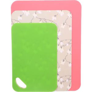 Plastic Cutting Board Set, 3 Pieces - Multicolor
