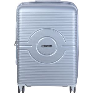 Sansomite Silicone Trolley Travel Bag, 29 Inches, 5 Zippers, Digital Lock - Grey