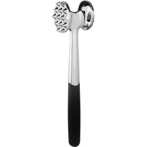 Stainless steel meat mallet, 22 cm - Black Silver