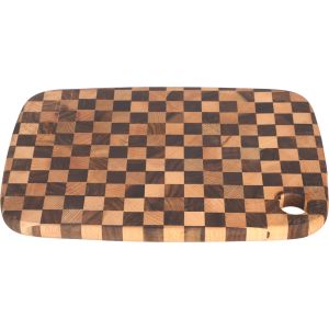 Rosewood Beech wood×Sissoo Cutting Board, 35x25x2 cm - Beige Brown
