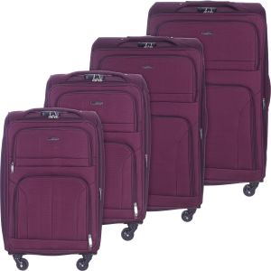 Ariana Fabric Trolley Luggage Set, 4 Pieces - Mauve