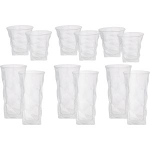 Snabel Glass Cup Set, 12 Pieces - Clear