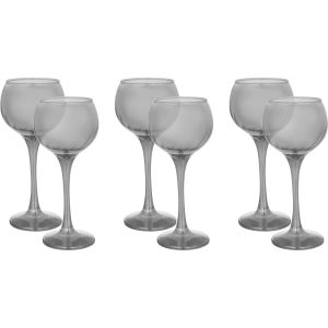 Snabel Glass Juice Glasses Set, 6 Pieces, 250 ml - Clear Silver