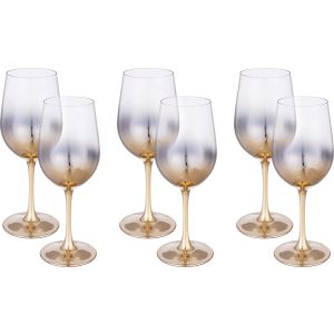 Snabel Glass Glasses Set, 6 Pieces, 250 ml - Clear Gold