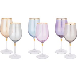 Snabel Glass Juice Glasses Set, 6 Pieces, 250 ml - Multicolor