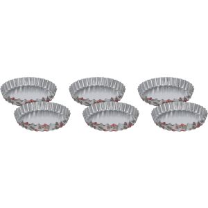 Metal Cupcake Mold Set, 6 Pieces, 12 cm - Multicolor
