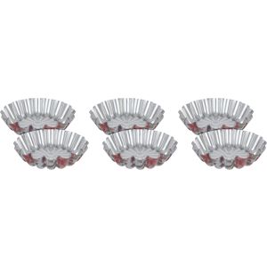Metal Cupcake Mold Set, 6 Pieces, 10 cm - Multicolor