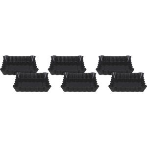 Metal Cupcake Mold Set, 6 Pieces, 10 cm - Black