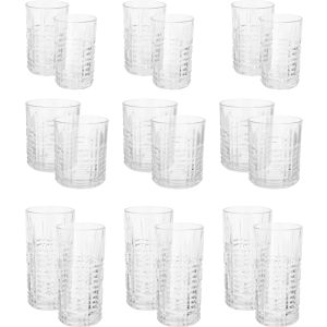 Herencia Glass Set, 18 Pieces - Clear