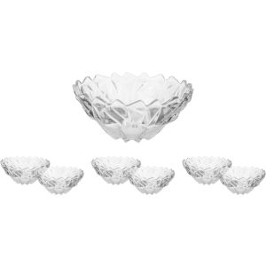 Galaxy Glass Glass Atlantic Dessert Bowls, 7 Pieces - Clear
