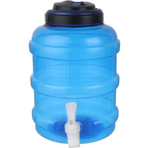 Maxplast Plastic Drink Dispenser with Tap, 4.7 Liters - Blue Black