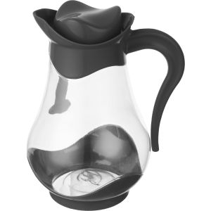 Maxplast Plastic Water Jug with Lid, 1.7 Liters - Clear Dark Grey