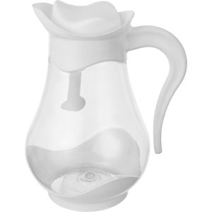 Maxplast Plastic Water Jug with Lid, 1.7 Liters - Clear White