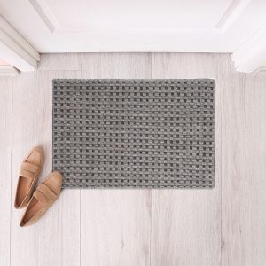 دواسة باب بولي بروبيلين النساجون الشرقيون، 50×80 سم - بيج رمادي