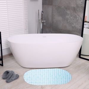 Rayla Mon Silicone Bathtub Mat, 65×34 cm - Light Blue