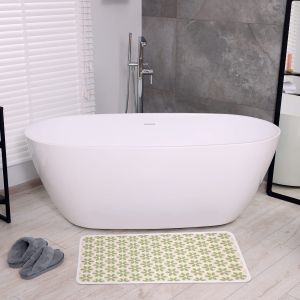 Rayla Mon Silicone Bathtub Mat, 37×68 cm - Green Beige