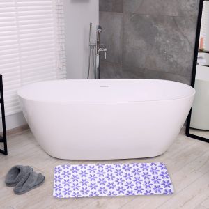 Rayla Mon Silicone Bathtub Mat, 37×68 cm - Mauve White