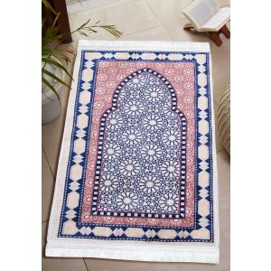 سجادة صلاه قطيفه، ظهر دوتس، 40×75 سم، 290 جرام تقريبا - متعدد الالوان