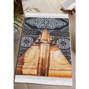سجادة صلاه قطيفه، ظهر دوتس، 40×75 سم، 290 جرام تقريبا - متعدد الالوان