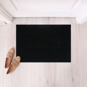 دواسة باب بولي بروبلين ظهر دوتس، 40×60 سم - اخضر اسود