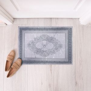 دواسة باب بولي بروبلين ظهر دوتس كاربت، 48×78 سم - رمادي