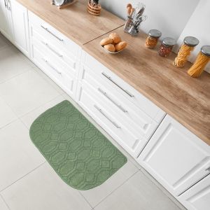 Moquit Kitchen Mat, 86×50 cm - Olive