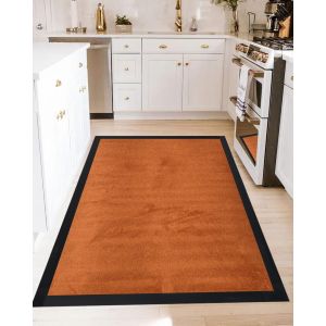 Karat Moquit Leather Back Rug, 120×180 cm - Brown Black