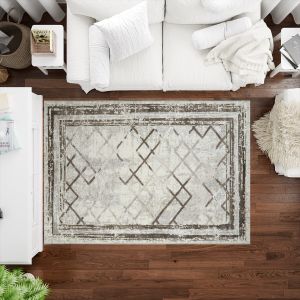 Brugge Velvet Carpet, 220×160 cm, approximately 6.7 kg - Beige Brown