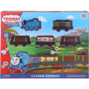 Plastic Battery-Operated Train Toy, 17 Pieces, 46×78 Cm - Multicolor