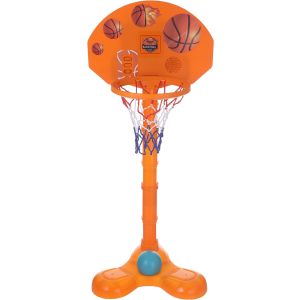 Plastic Basketball Toy for Kids, 20×60 cm, Sound and Light, Battery Operated - Orange