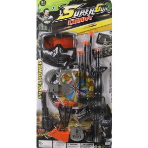 Plastic Shooting Game, 12 Pieces - Black