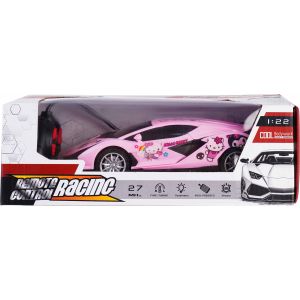 Plastic Sports Racing Car Toy for Boys, Remote Control, 4 Directions - Pink