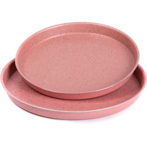 Lazord Granite Pizza Tray Set, 2 Pieces - Cashmere