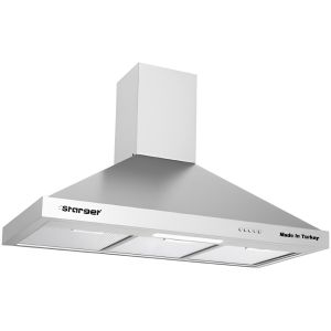 Starget ‎ST-1905TR Stainless Steel Pyramid Hood, 90 cm, 3 Speeds - Silver