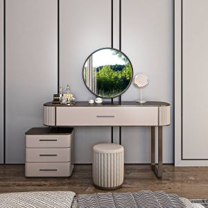 Glass Dresser Mirror, 62 cm - Silver