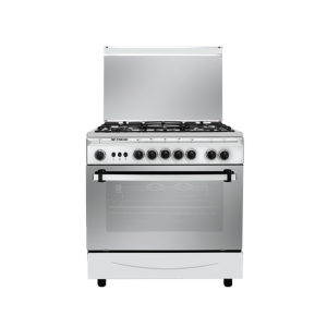 Fresh Forno Gas Cooker, 5 Burners, 55×80 cm - Silver