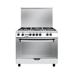 Fresh Jampo Gas Cooker, 5 Burners, 90×60 cm - Silver