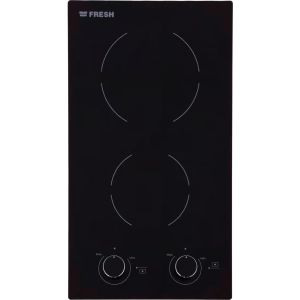 Fresh 500013942 Built-In Electric Stove, 2 Burners - Black