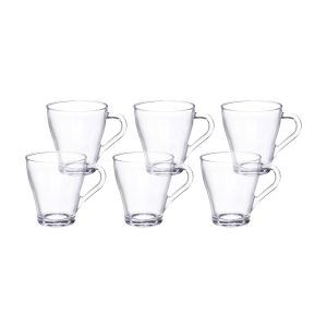 Blinkmax Mug Set, 6 Pieces, 260 ml - Clear
