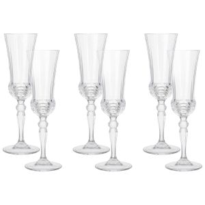RCR Glass Drinkware Set, 6 Pieces - Clear