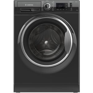 Ariston NM11823BSEG Fully Automatic Washing Machine, 8 kg, 1200 RPM, Inverter, 15 Steam Programs, - Black