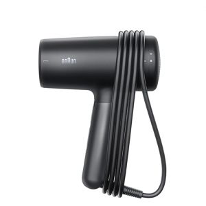 Braun BRHD425E Hair Dryer, 2100 Watt, with 2 Attachments, Digital Control - Black