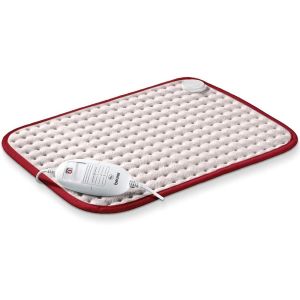Beurer Hk Comfort Heating Pad, 100 Watt, 3 Heat Settings - Beige Red