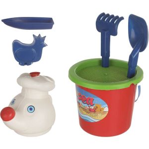 Faro Plast Plastic Beach Bucket Set For Kids, 7 Pieces - Multicolor