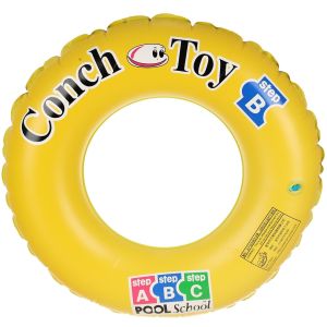 Plastic Sea Float For Kids, Round Shaped, 70 cm - Yellow