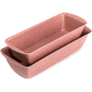 Lazord Granite Rectangle Cake Mold Set, 2 Pieces - Cashmere
