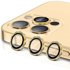 Glass Lens Protector, Compatible with iphone 13 Pro - Gold