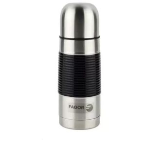 Fagor Basique Stainless Steel Thermos, 350 ml - Black Silver
