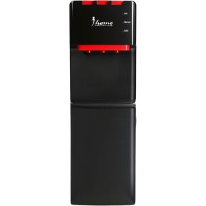 iHome ki777 Water Cooler, Top Load, Cold/Hot/Warm, with Refrigerator & Freezer,  - Red Black